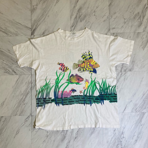 Panama Jack Other - Vintage 80s panama jack all over print tshirt